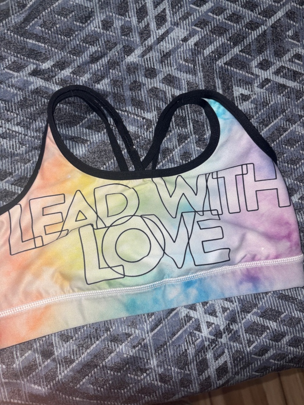 Tie-Dye 'Lead With Love' Peloton Sports Bra